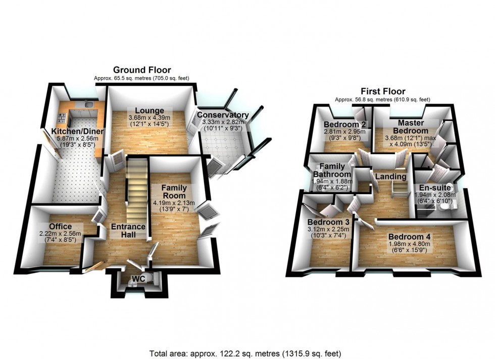 Floorplan for Ashby Close, Wellingborough