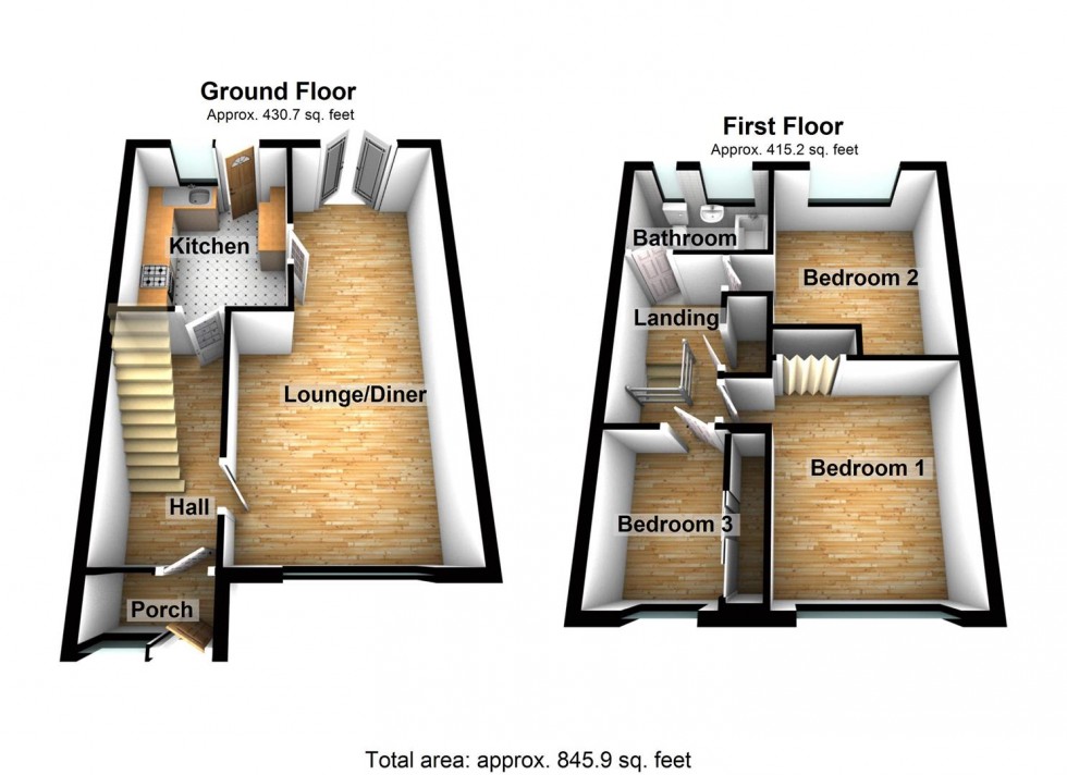 Floorplan for Pytchley Rise, Wellingborough