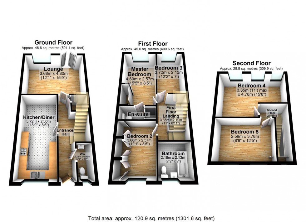 Floorplan for Well Spring Close, Finedon
