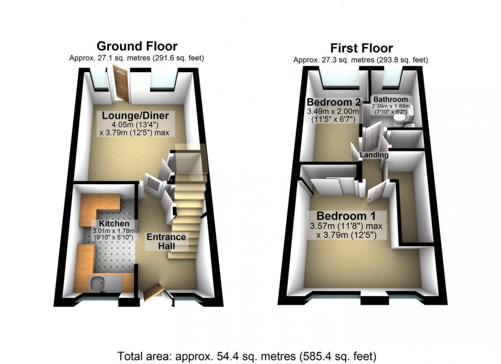 Floorplan for Orwell Close, Wellingborough