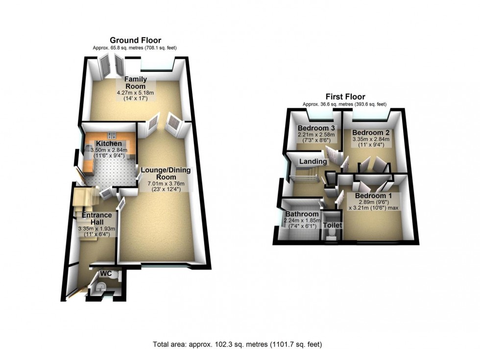 Floorplan for Harrison Close, Wellingborough