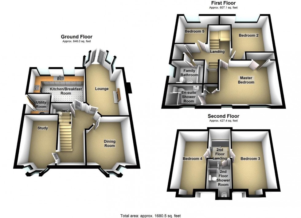 Floorplan for Cooper Drive, Wellingborough