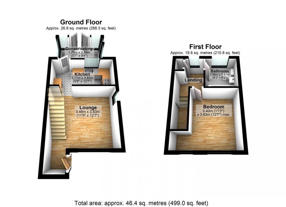 Floorplan for Linnet Close, Wellingborough