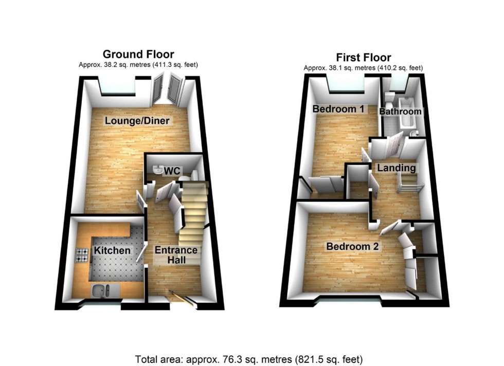 Floorplan for Kingfisher Close, Wellingborough