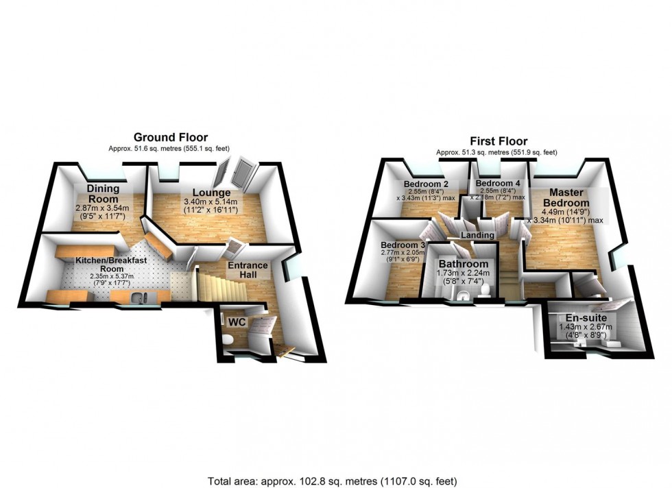 Floorplan for Sandringham Close, Wellingborough