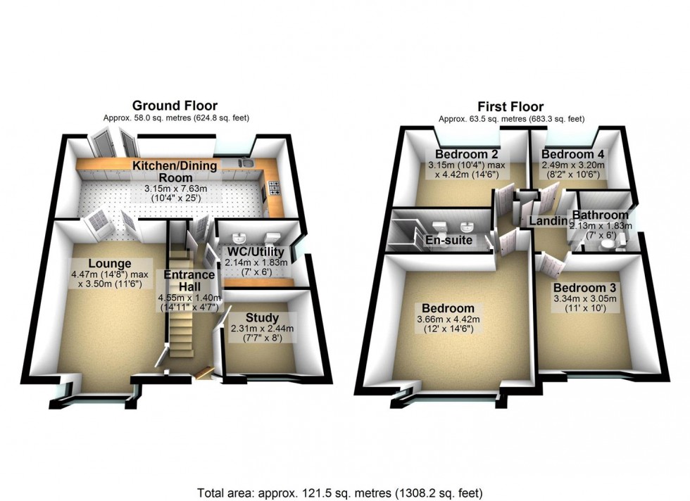 Floorplan for Stainer Avenue, Wellingborough