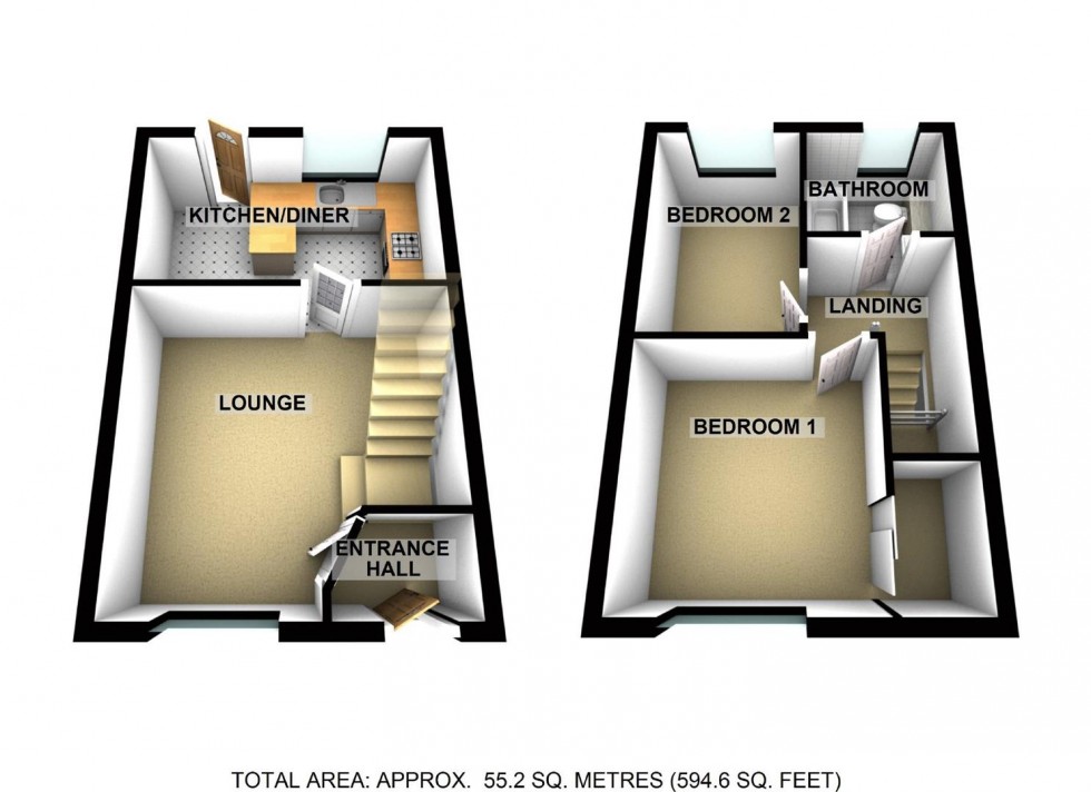 Floorplan for Chatsworth Drive, Wellingborough