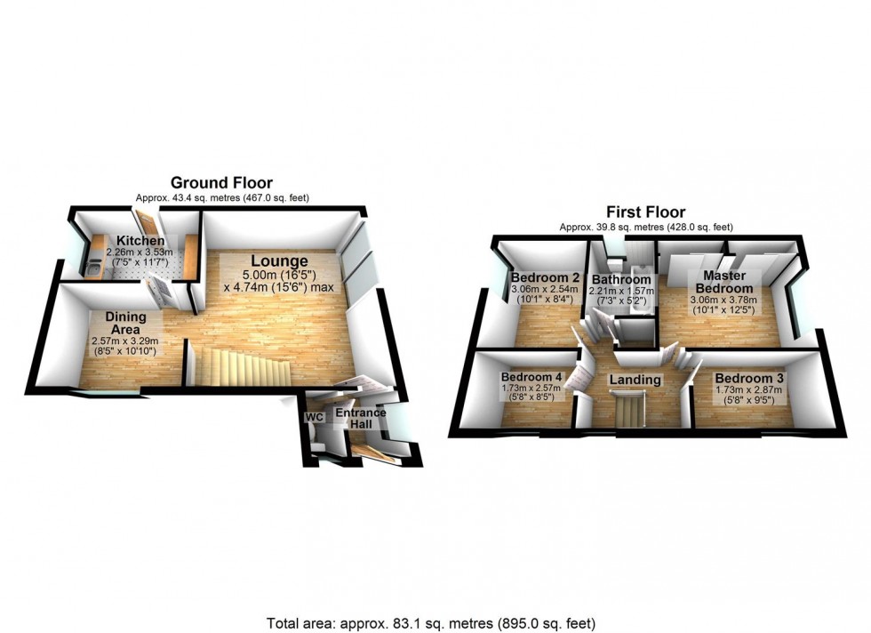 Floorplan for Grange Road, Wellingborough