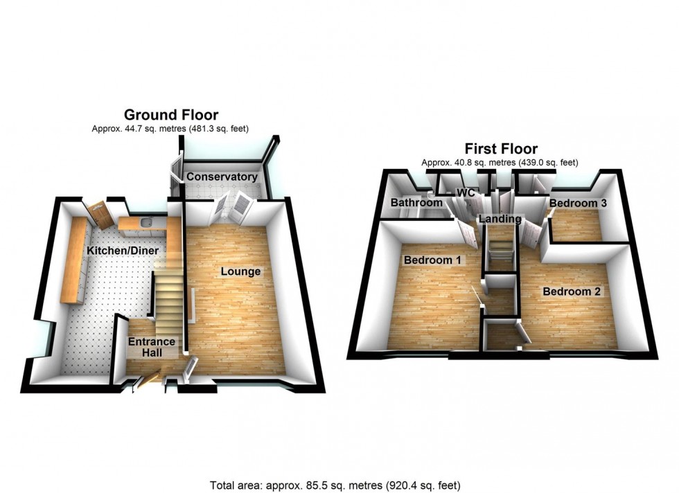 Floorplan for Swinburne Road, Wellingborough