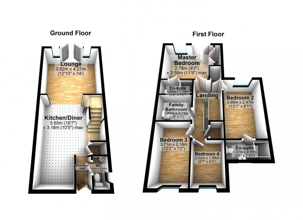 Floorplan for Thorny Road, Wellingborough