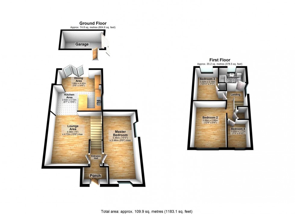 Floorplan for Torrington Crescent, Wellingborough