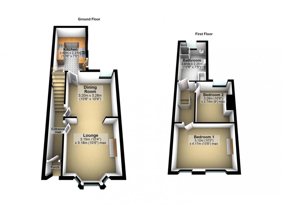 Floorplan for Lister Road, Wellingborough