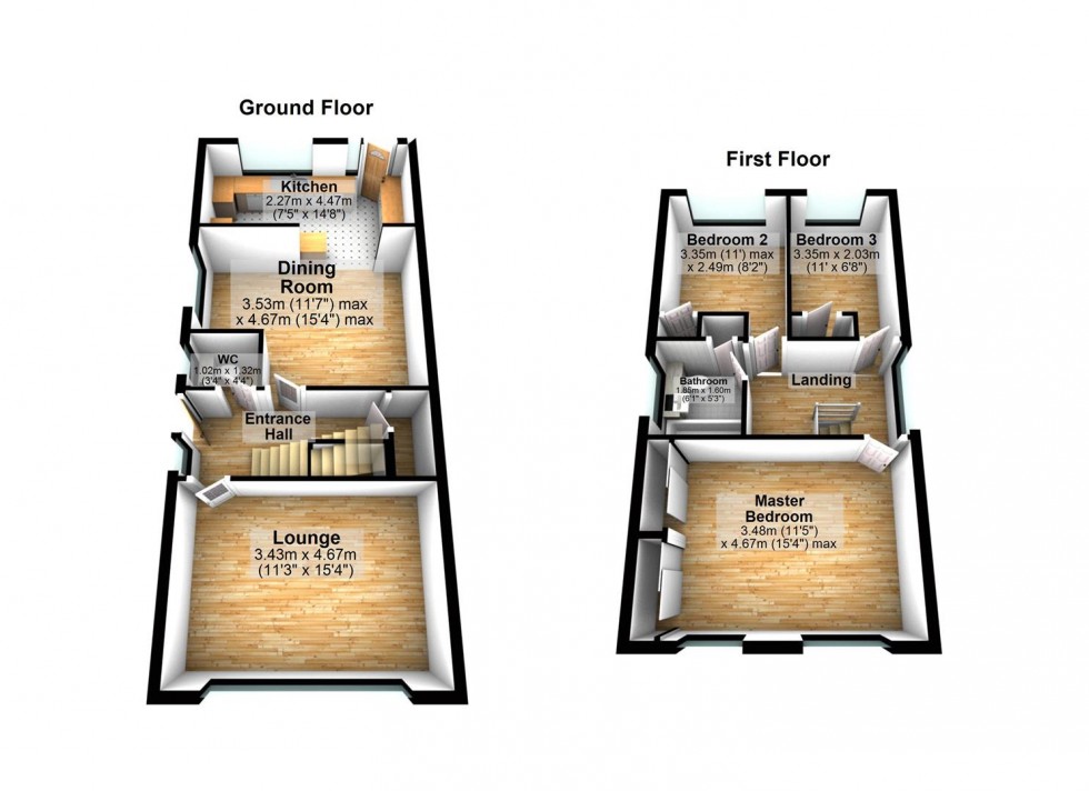 Floorplan for Torrington Road, Wellingborough