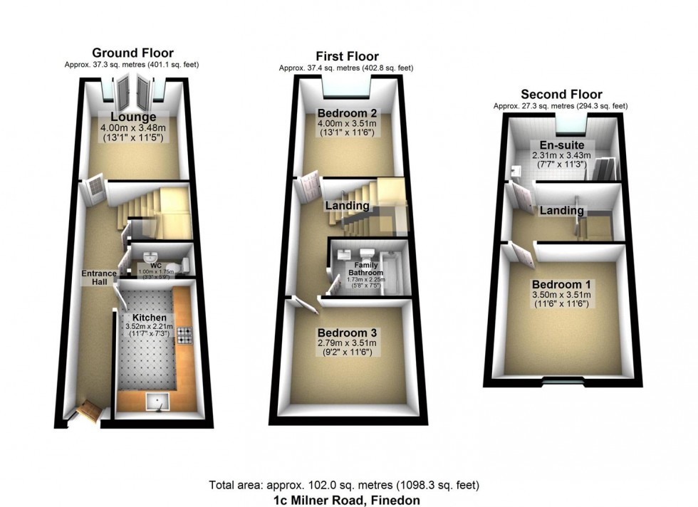 Floorplan for Milner Road, Finedon, Wellingborough