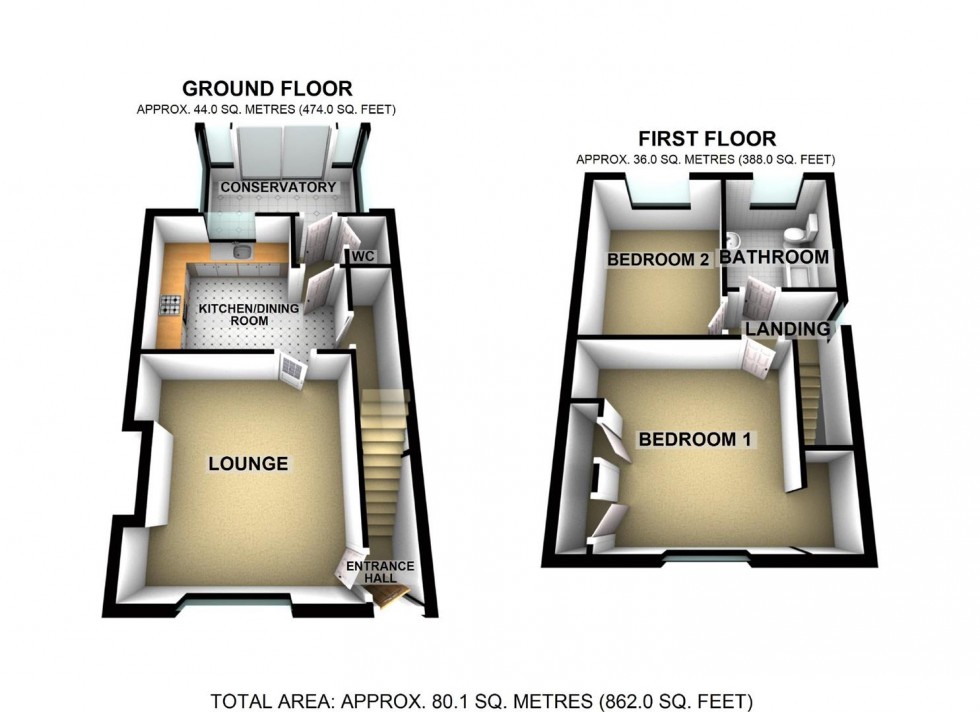 Floorplan for Eastfield Crescent, Finedon