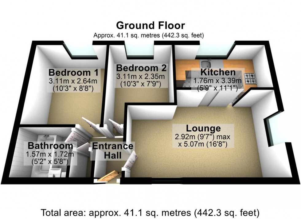 Floorplan for Brickhill Mews, Wellingborough