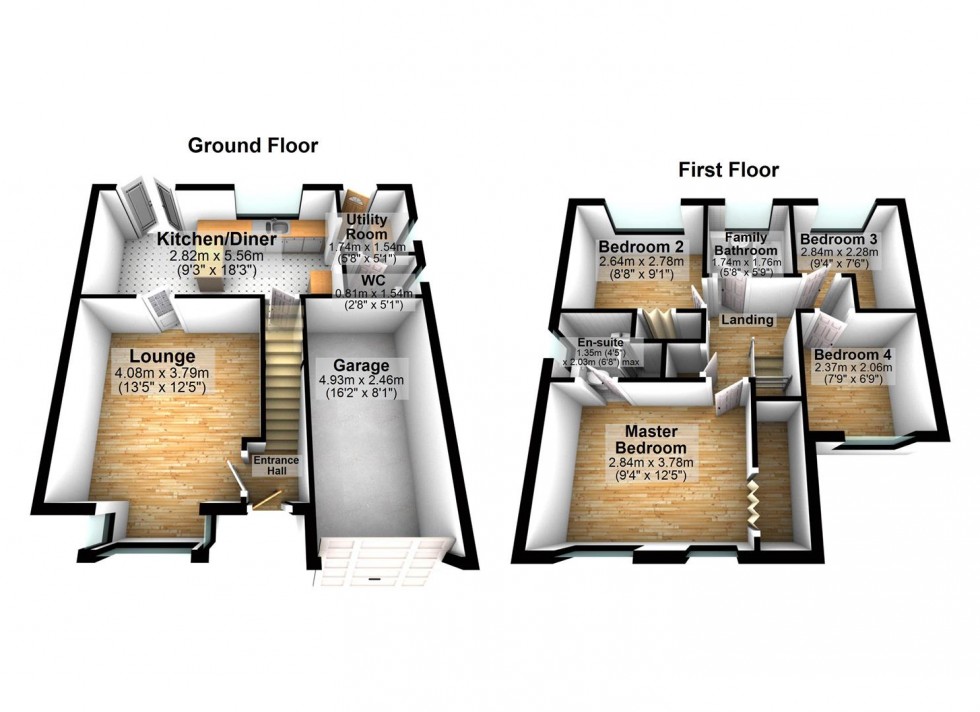 Floorplan for Holcot Close, Wellingborough