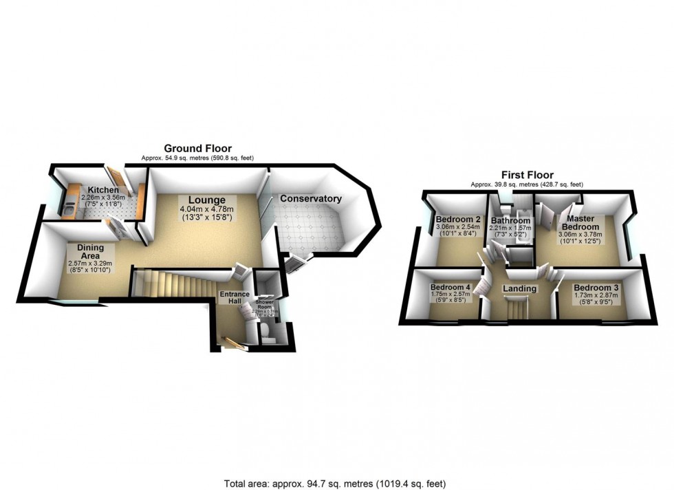 Floorplan for Grange Road, Wellingborough