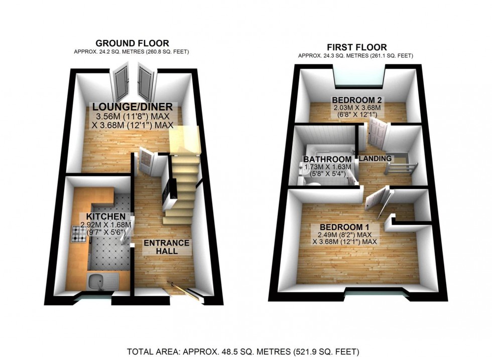 Floorplan for Cromer Road, Finedon, Wellingborough