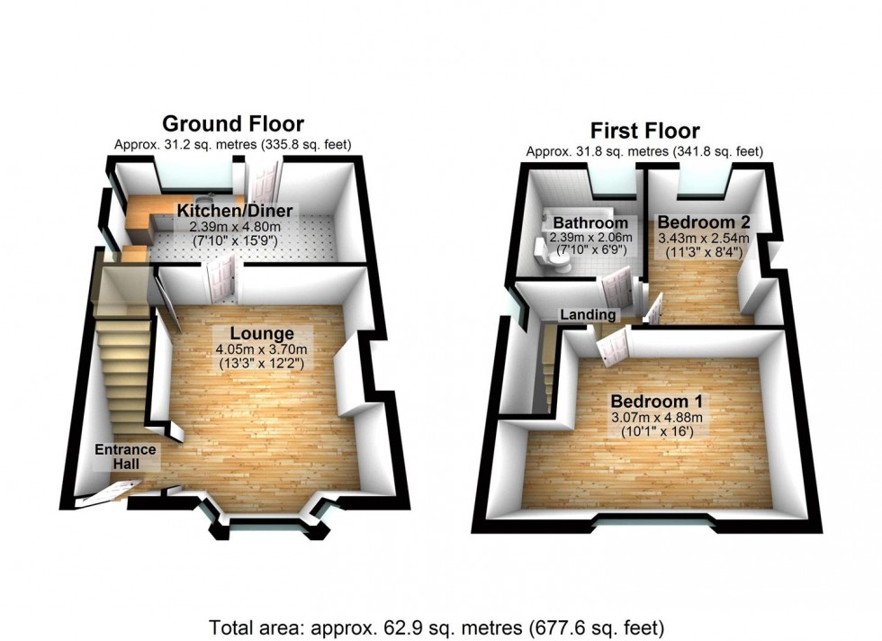 Floorplan for Priory Road, Wellingborough