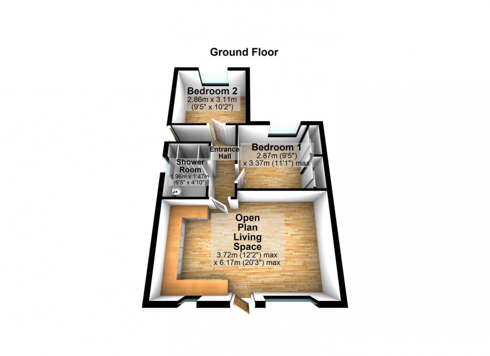 Floorplan for Tennyson Road, Wellingborough