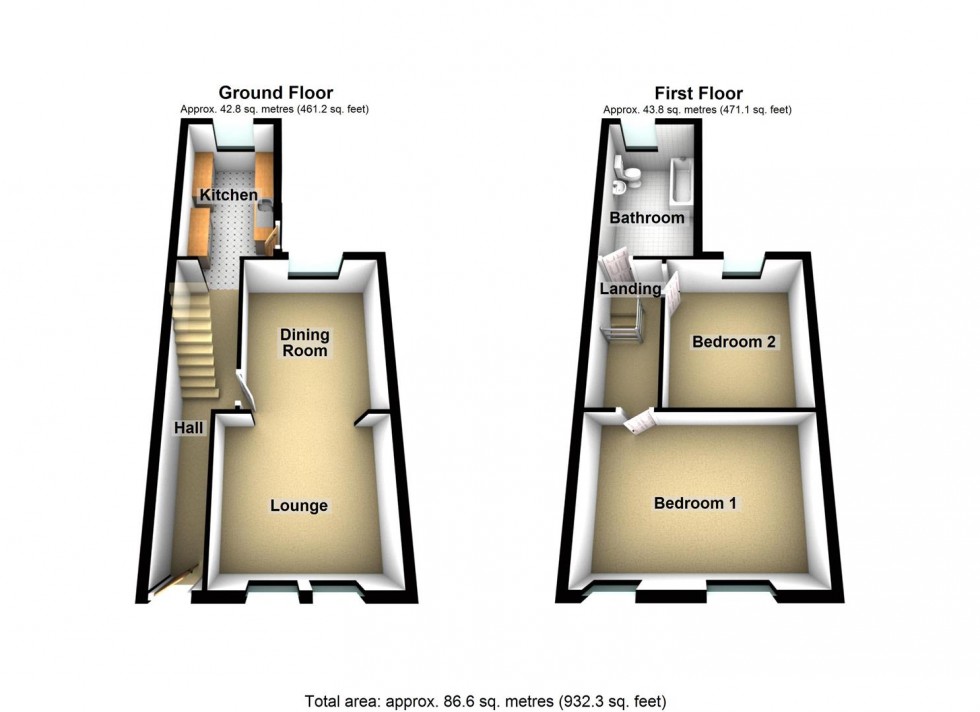 Floorplan for Senwick Road, Wellingborough