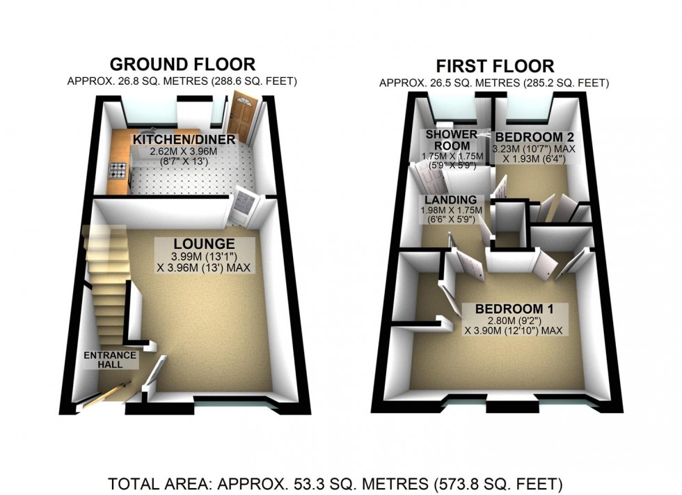 Floorplan for Tyne Close, Wellingborough