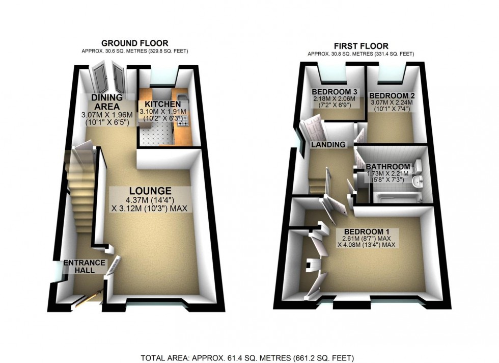 Floorplan for Ambleside Road, Wellingborough