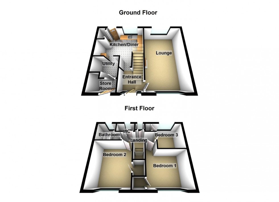 Floorplan for Shelley Road, Wellingborough