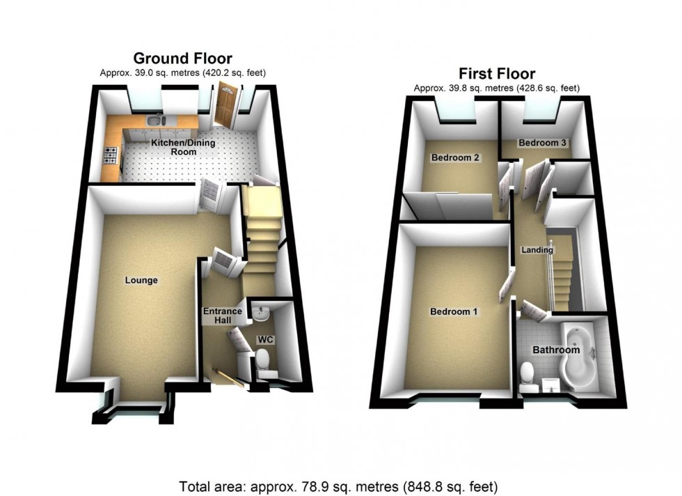 Floorplan for Cherry Street, Irthlingborough