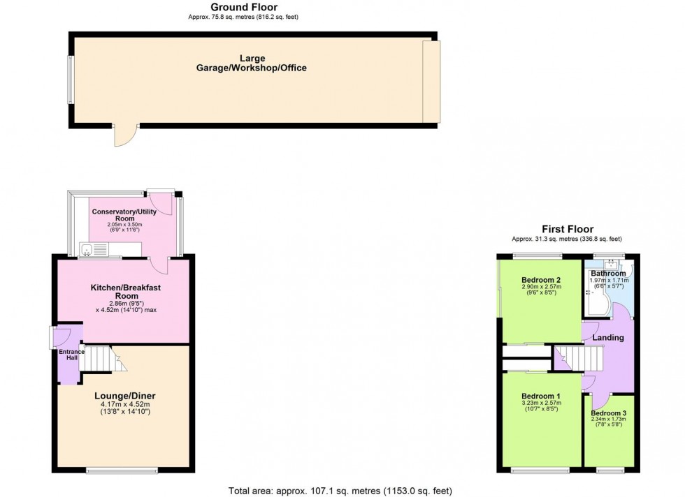 Floorplan for Arkwright Road, Irchester, Northants