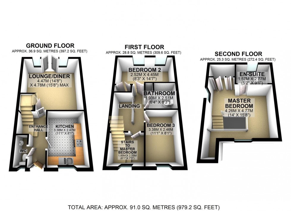 Floorplan for Burywell Road, Wellingborough