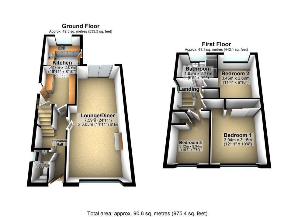 Floorplan for The Banks, Redhill Grange, Wellingborough