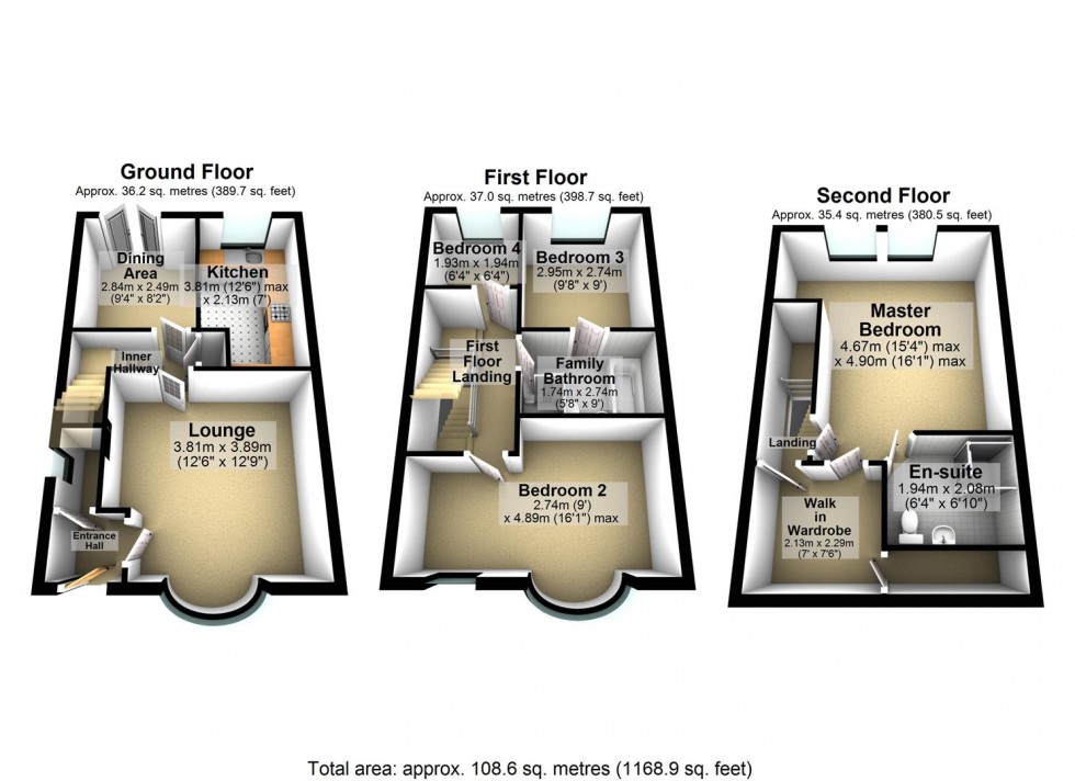 Floorplan for Queensway, Wellingborough