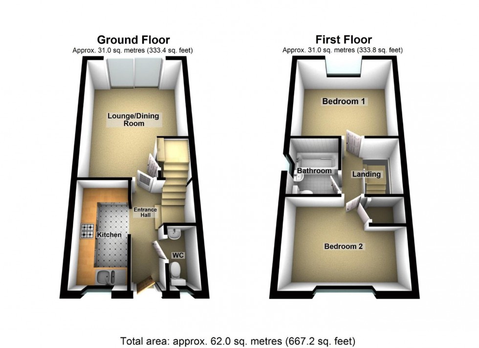 Floorplan for Lamport Way, Wellingborough