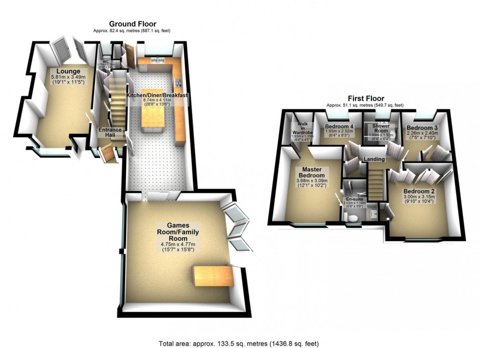 Floorplan for Haddon Close, Wellingborough